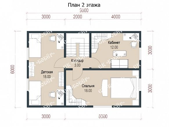 Коттеджи из бруса 8х9. фото