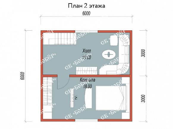 Сруб из бруса 6х6. фото